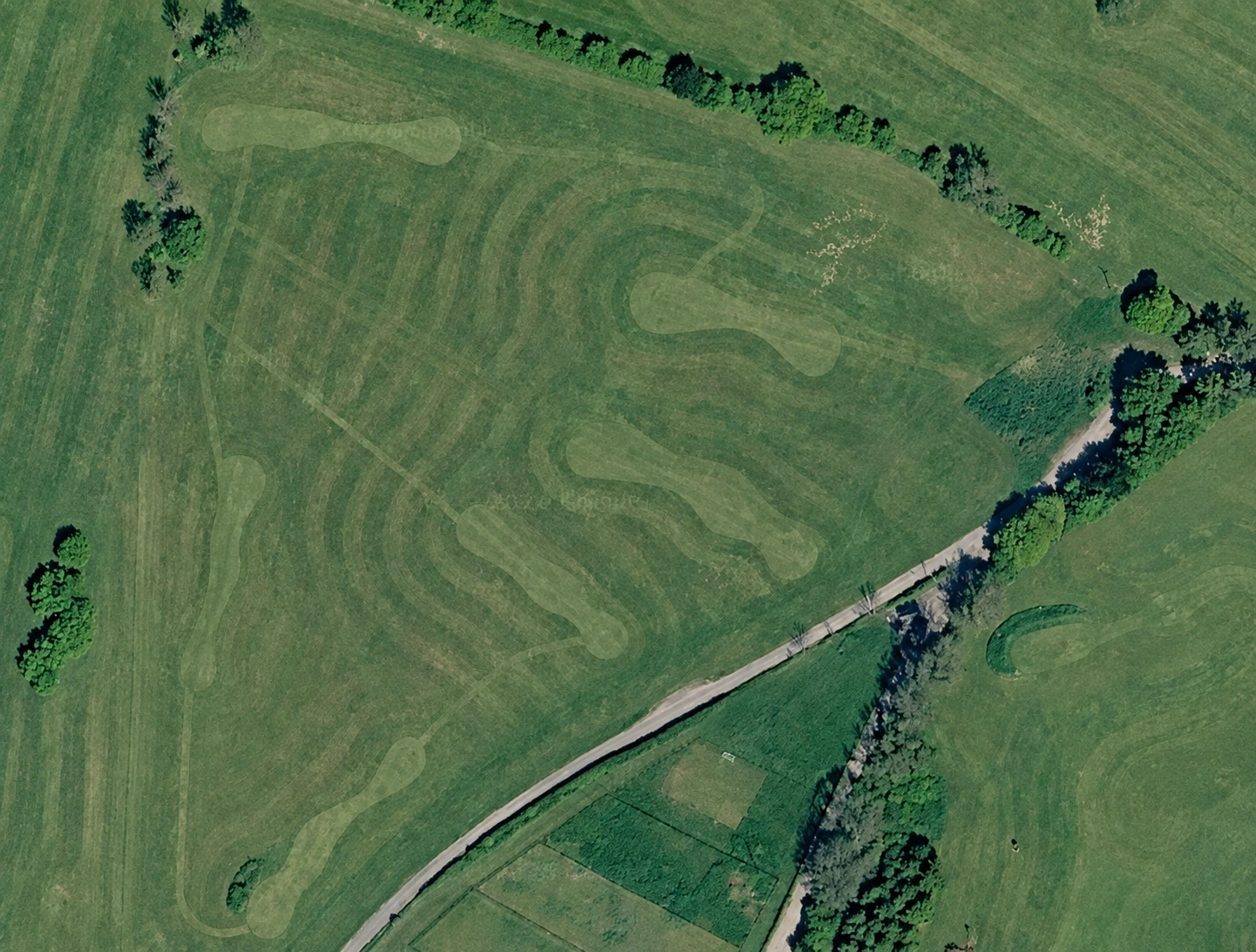 Aerial view of Wolfedale's six-hole starter course